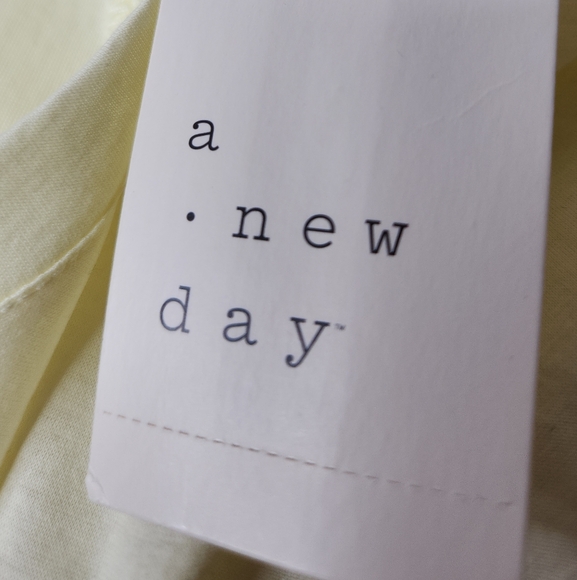 Women's Short Sleeve Bow T-Shirt - A New Day Yellow S - Picture 4 of 10